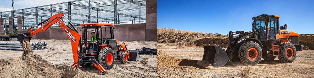 Kubota and Develon Construction Equipment