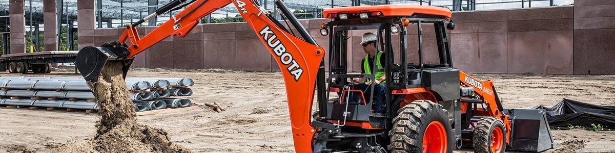 Kubota Wheeled Excavator at job site